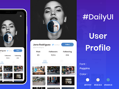 Daily Ui (User Profile) My Exploration app design ui ux