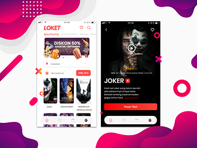 Movie Booking Ticket App app dailyui design ui ux