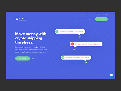Landing Page for Crypto startup crypto landing page ui design ux design web app
