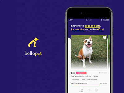 Hello Pet app design ios mobile design