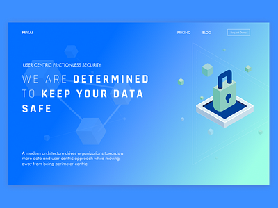 Data Privacy Web blue data design figma gradient privacy security technology ui ux web