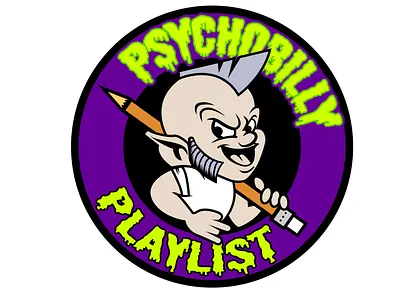 Psychobilly Playlist design elnkgrphx illustration kyiv logo playlist poster psycho psychobilly rockabilly speedrock vector