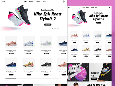 Nike Mock Site nike web design