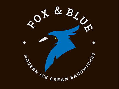 Fox & Blue (Modern Ice Cream Sandwiches) logos ice cream icecream logo logo design