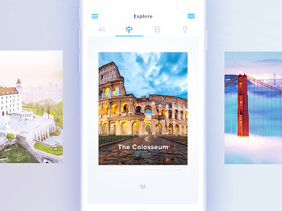 Travel App + free mockup city image iphone minimalistic mobile mockup tinder travel ui ux white