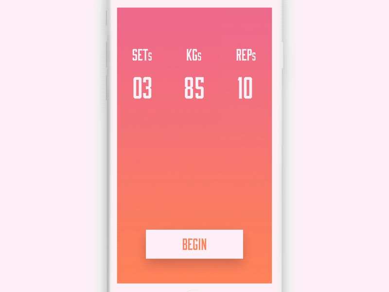 Workout app - Enjoy the break app fitness mobile motion pick select sport training ux workout