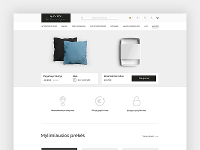 Early E-Commerce design bright clean ecommerce homepage minimal