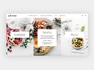 Slim Food bright clean design ecommerce food healthy minimal website