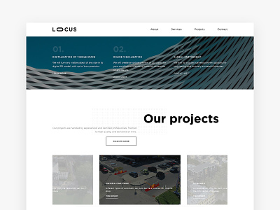 Locus bright clean design homepage minimal website