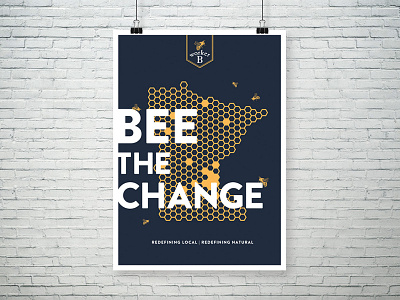 Bee the Change poster for Worker B bee bee the change bees poster