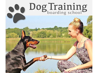 Dog Training logo photoshop typography