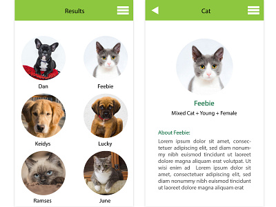 Adopt a stray animal mobile app ui design color mobile app typogaphy ui design ux design