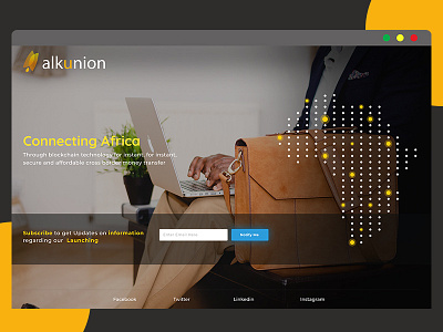 AlkUnion Landing page Design