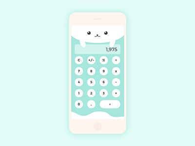 Artic seal calculator UI calculator cute design prototype seal ui ui ux ux