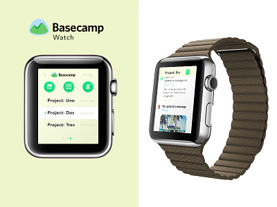 Basecamp Watch applewatch basecamp design icons iwatch watch webdesign wrist