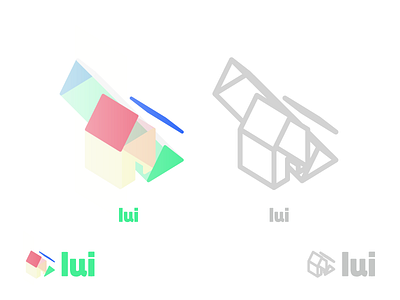 Lui Home Lighting branding design hands icon identity illustrations logo