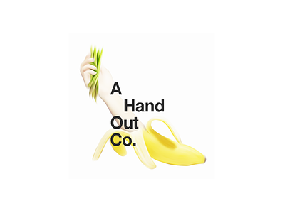 A H O Co. asparagus banana branding hand identity logo typography web