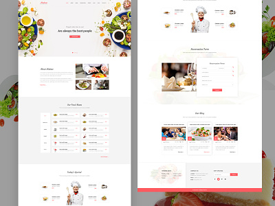 Restaurant Template food restaurant uiux webdesign
