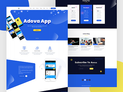 Adova || Landing Page design landing page uiux web