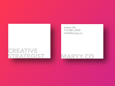 Simple / Clean Business Card business card card freelancer product designer ui ux visual designer