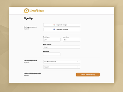 Sign Up in 3 Easy Steps minimalistic sign up ui user interface ux