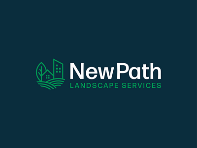 NewPath Landscape Services branding design landscape services logo logo design