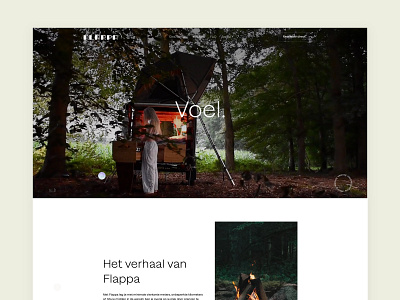 Flappa - An unique way of camping clean flat grid header hero simple video web white