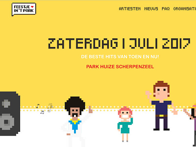 Feestje in 't Park animation flat fun gif parallax party pixel simple