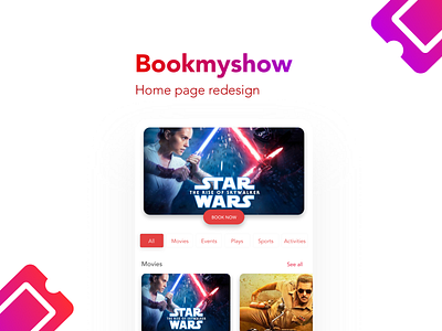 Book my show redesign dribbble