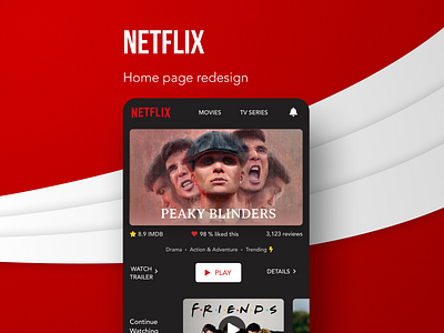 Netflix Homepages Redesign dribbble