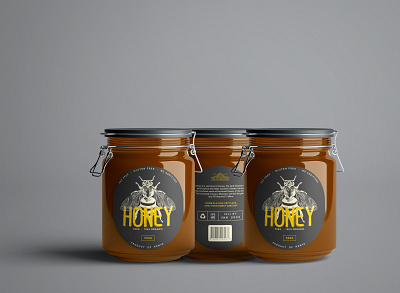 Label Design for 98 Ranches Honey Jars branding design food graphic design label design packaging