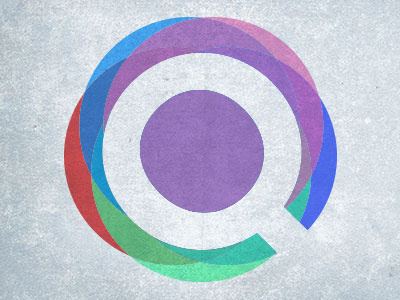 Logo circles multi color negative space