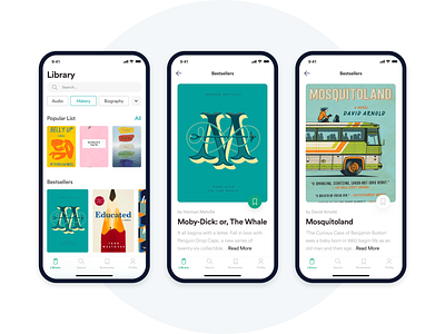Reading Application app application book dribbble read reading app typography ui vector