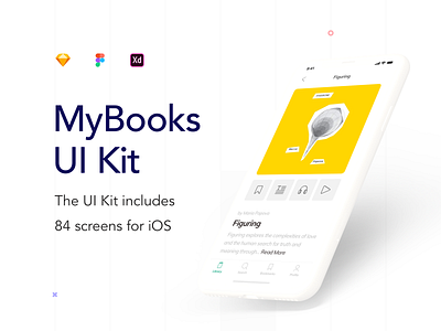 Mybooks Ui Kit app application book book app clean dark dark mode ios light light mode presentation read reading reading app ui ui kit