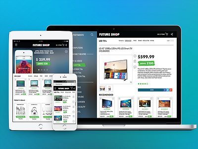 Future Shop e commerce interface responsive layout ui ux web design