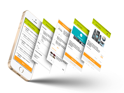 Wagjag mobile app app checkout e commerce forms green layouts mobile online shopping orange ui ux design