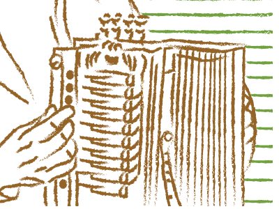 Creole Accordion Illustration