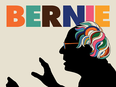 Bernie 60s bernie sanders bob dylan concert fundraiser illustration milton glaser music psychedelic retro