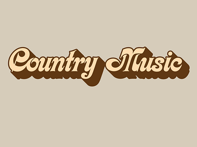 Country Music 1970s country country music retro type typesetting typography vintage