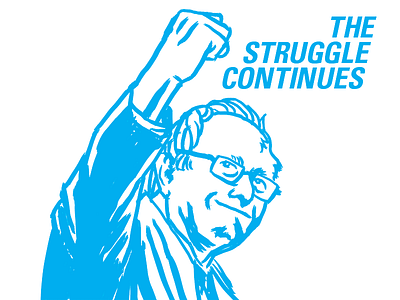 La Lutte Continue art bernie sanders illustration political art stillsanders