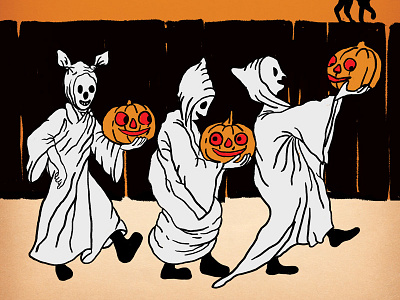 Hallowe'en Fun. drawing halloween illustration pumpkin spooky