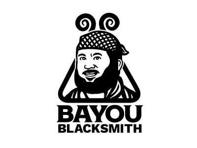 Bayou Blacksmith Logo artisan blacksmith branding cajun country folk lafayette logo louisiana tfer zydeco