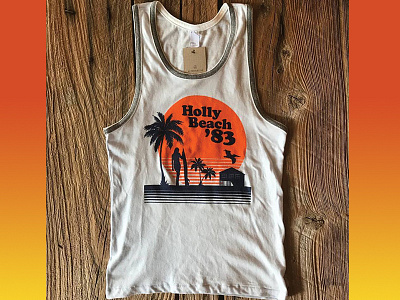 Holly Beach '83 80s beach cajun holly beach louisiana retro summer tank top