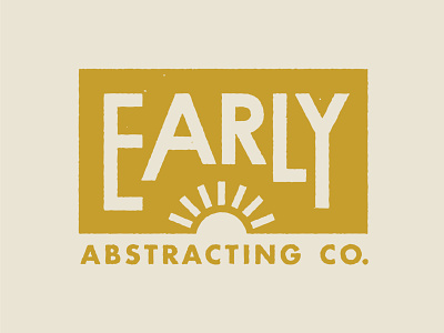 Early Abstracting Co. 1940s legal logo logo design retro sun sunrise titlework titling vintage