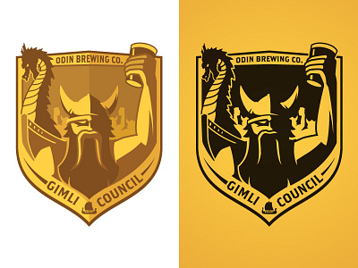 Gimli Council logo shield ship viking