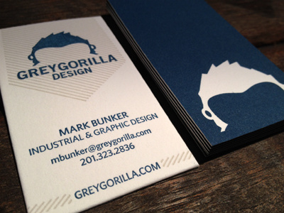 Biz Card business card gorilla letterpress