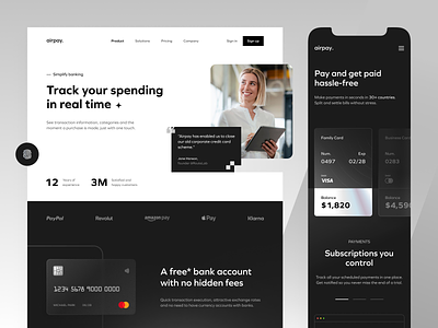 AirPay - Financial App Landing Page