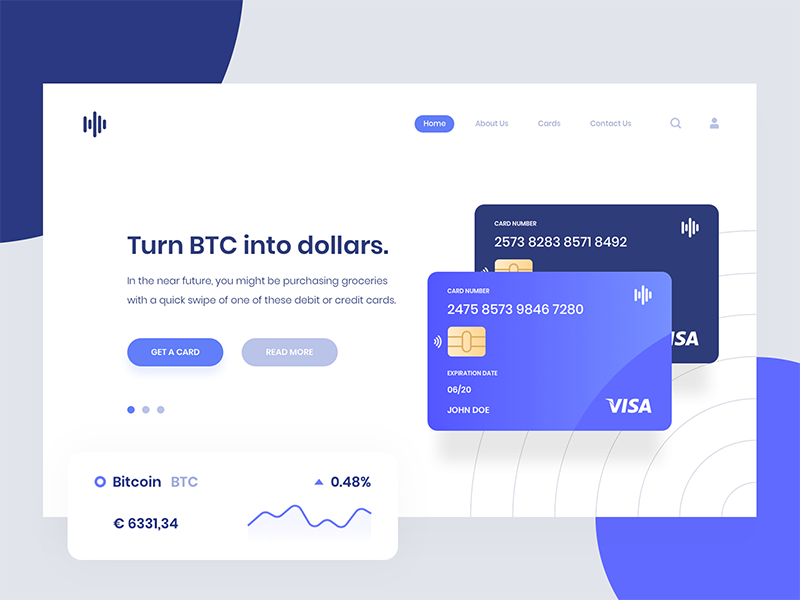 Cryptopay - Financial Page Concept by Adam Sokołowski on Dribbble