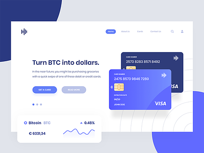 Cryptopay - Financial Page Concept bitcoin card clean cryptocurrency dashboard data design flat ui wallet web white