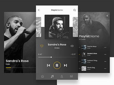 Custom Music Player App app application design interface iphone mobile music musical player ui user